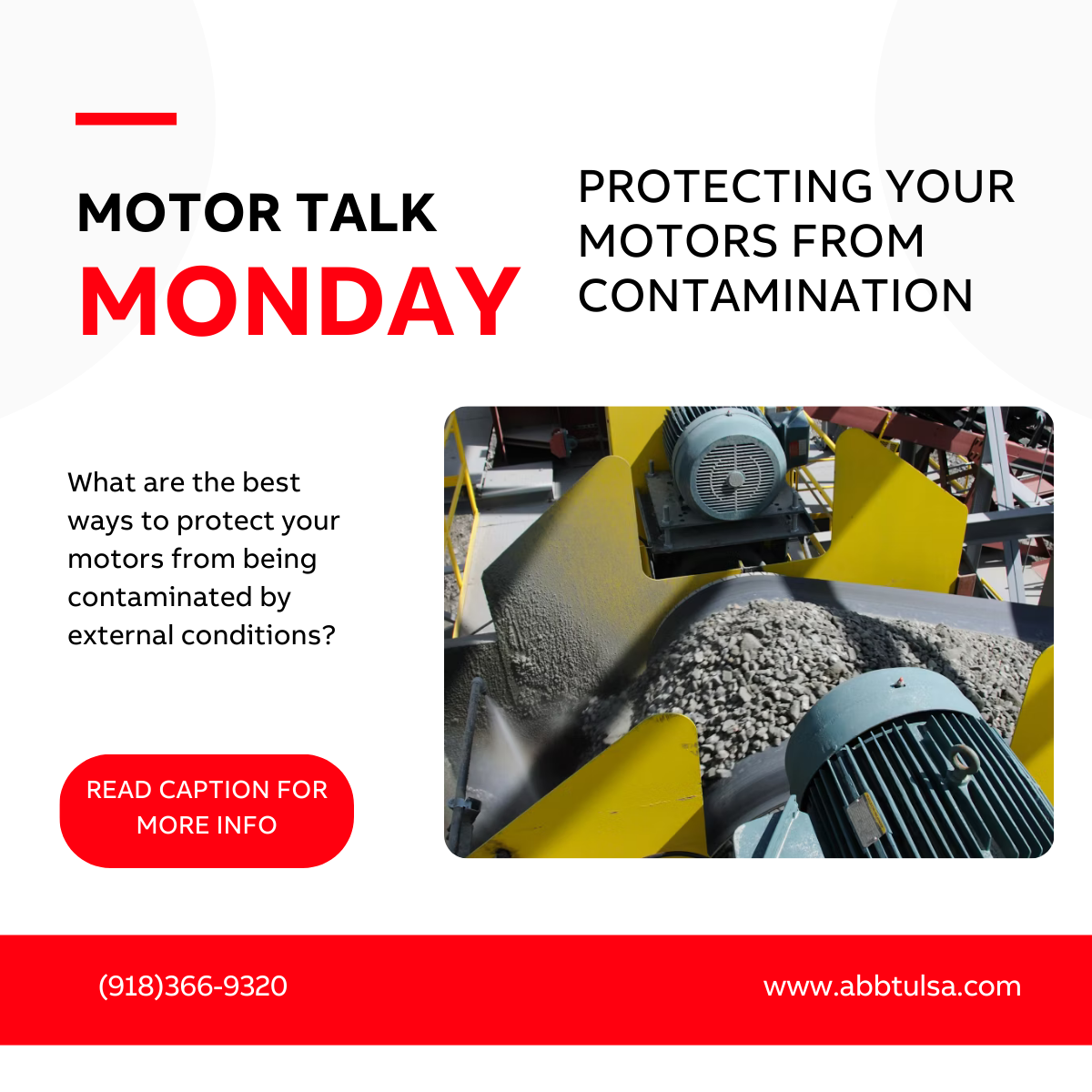 Motor Talk Monday – Protecting Motors from Contamination