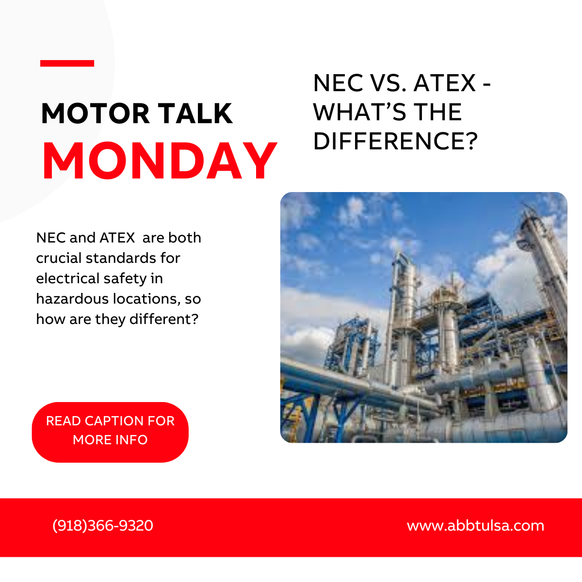 Motor Talk Monday – NEC vs. ATEX