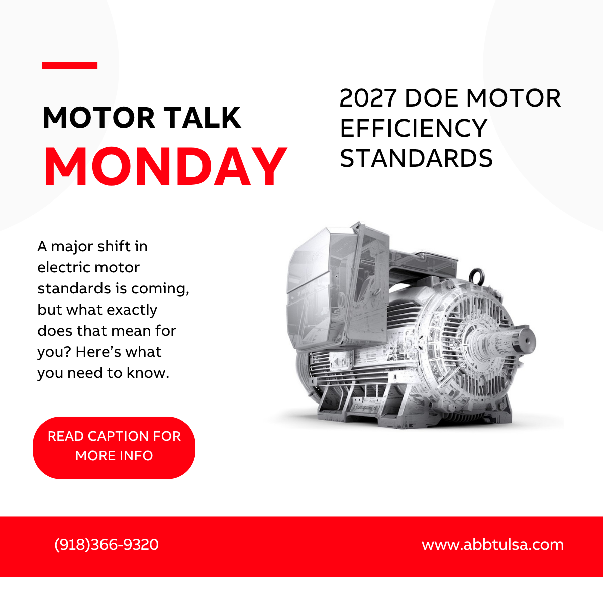Motor Talk Monday – 2027 DOE Motor Efficiency Standards