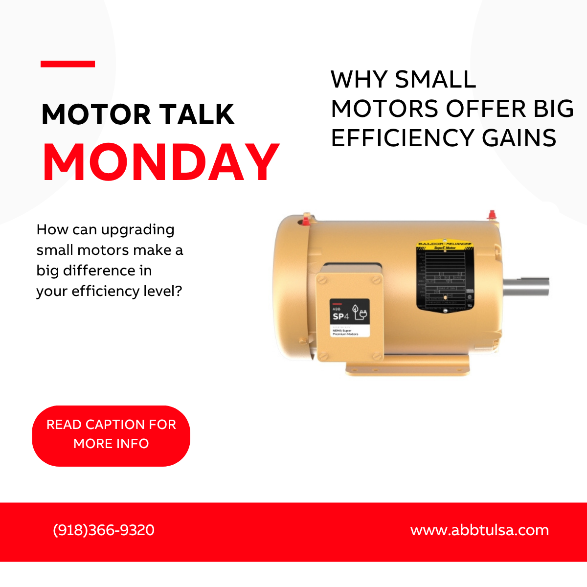 Motor Talk Monday – Why Small Motors Offer Big Efficiency Gains