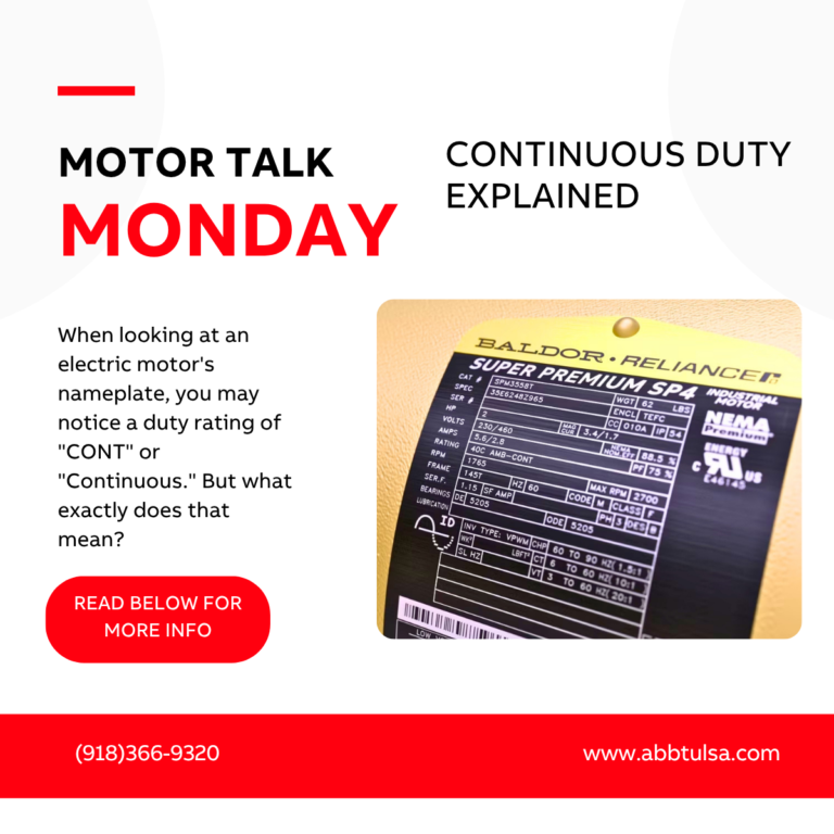 Motor Talk Monday – Continuous Duty Explained