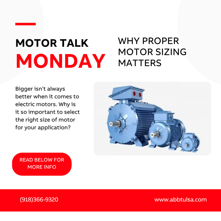Motor Talk Monday – Why Proper Motor Sizing Matters