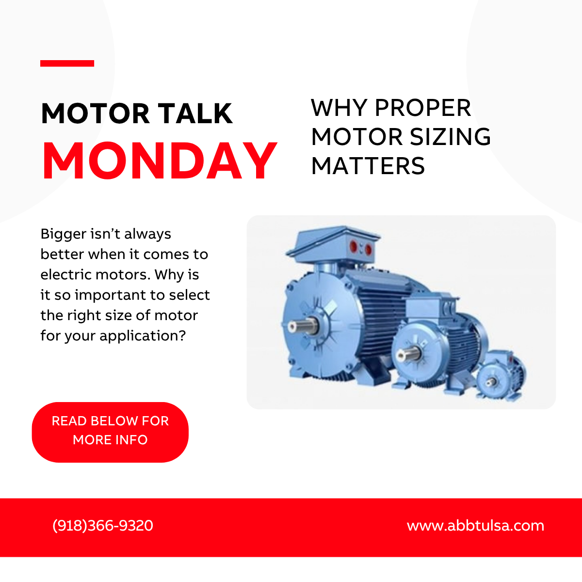Motor Talk Monday – Why Proper Motor Sizing Matters